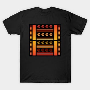 “Dimensional Information (1)” - V.4 Orange - (Geometric Art) (Dimensions) - Doc Labs T-Shirt